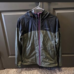 Columbia Black and Olive Hooded Jacket